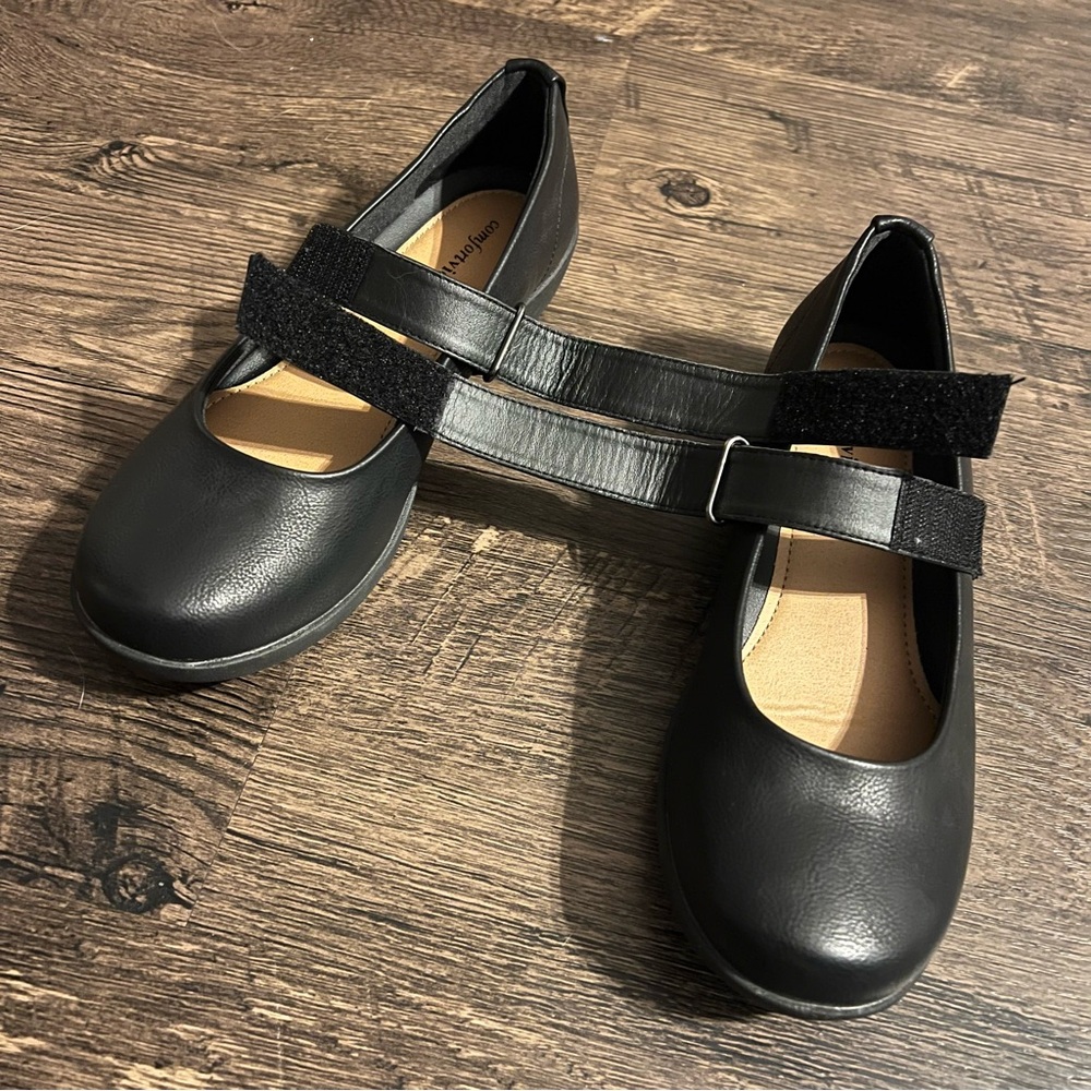 Comfort Plus by Predictions Black Flats - Picture 4 of 7